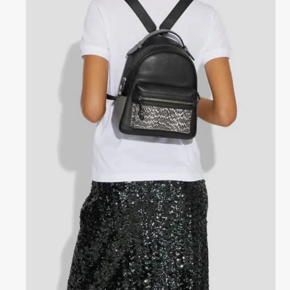 Coach Black Leather Backpack - Picture 10 of 13